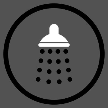 Duş düz vektör simgesi