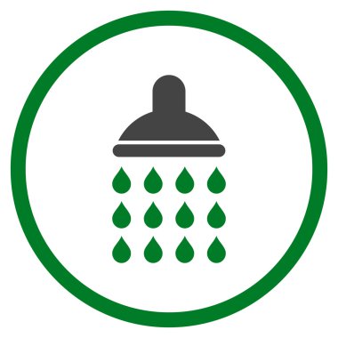 Duş düz vektör simgesi