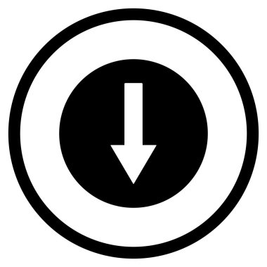 Yuvarlak ok düz vektör simgesi