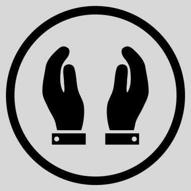 Bakım el düz vektör simgesi