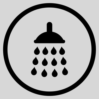 Duş düz vektör simgesi