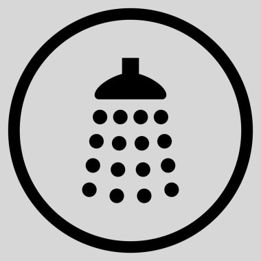 Duş düz vektör simgesi