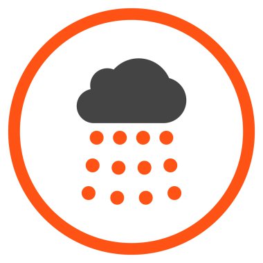 Yağmur bulutu düz vektör simgesi