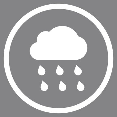 Yağmur bulutu düz vektör simgesi