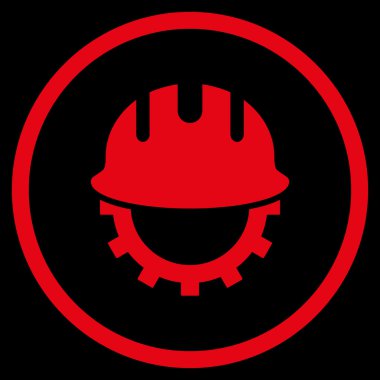 Geliştirme işçisi düz vektör simgesi