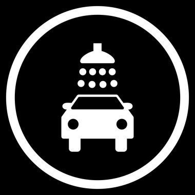 Araba duş düz vektör simgesi