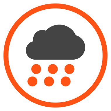 Yağmur bulutu düz vektör simgesi