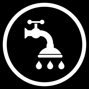 Duş musluk düz vektör simgesi