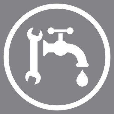 Sıhhi tesisat düz vektör simgesi