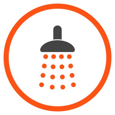 Duş düz vektör simgesi