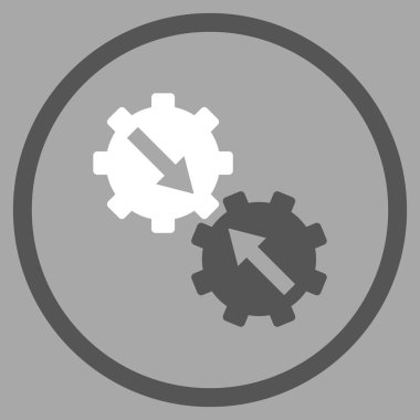 Dişli Tümleştirme düz vektör simgesi