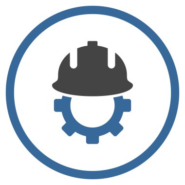 Geliştirme kask düz vektör simgesi