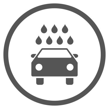 Araba duş düz vektör simgesi