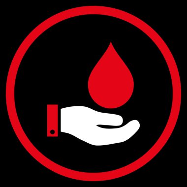 Su hizmet düz vektör simgesi