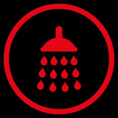 Duş düz vektör simgesi