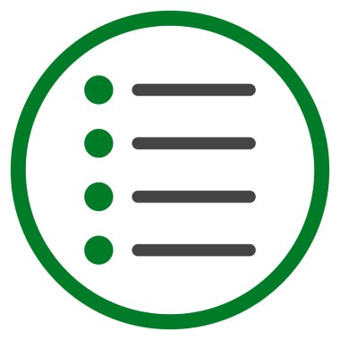 Öğeleri düz vektör simgesi