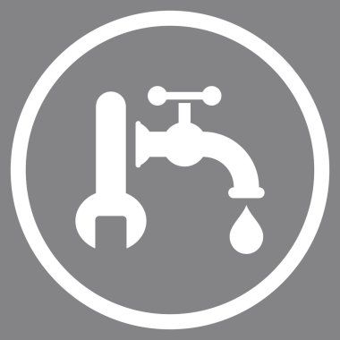 Sıhhi tesisat düz vektör simgesi