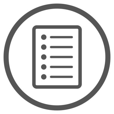 Liste sayfa düz vektör simgesi