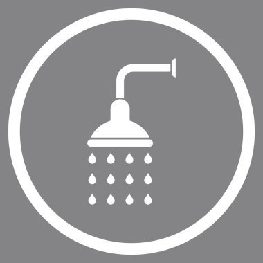 Duş düz vektör simgesi