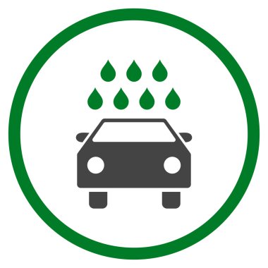 Araba duş düz vektör simgesi