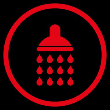 Duş düz vektör simgesi