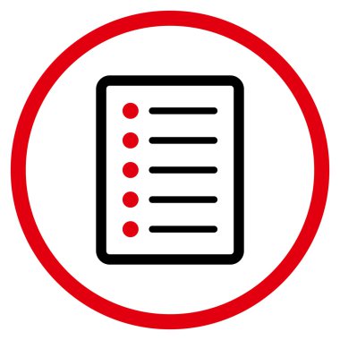 Liste sayfa düz vektör simgesi