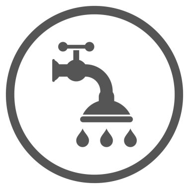 Duş musluk düz vektör simgesi