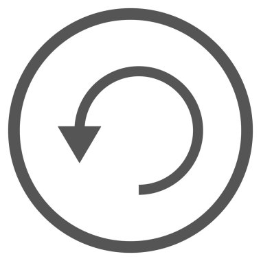 Saatin tersi yönde düz vektör simge döndürmek