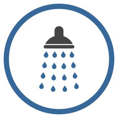 Duş düz vektör simgesi