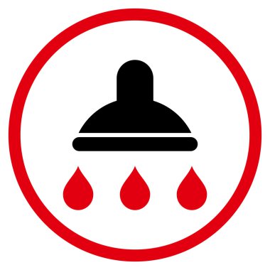 Duş düz vektör simgesi