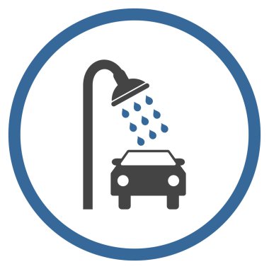 Araba duş düz vektör simgesi