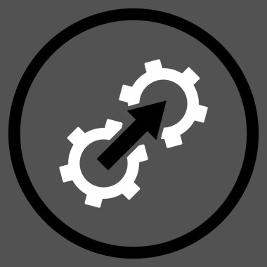 Dişli Tümleştirme düz vektör simgesi