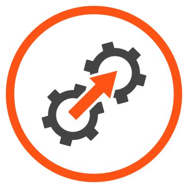 Dişli Tümleştirme düz vektör simgesi