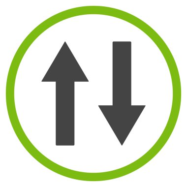 Dikey Çevir okları vektör simge düz