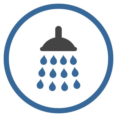 Duş düz vektör simgesi