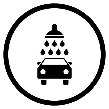 Araba duş düz vektör simgesi