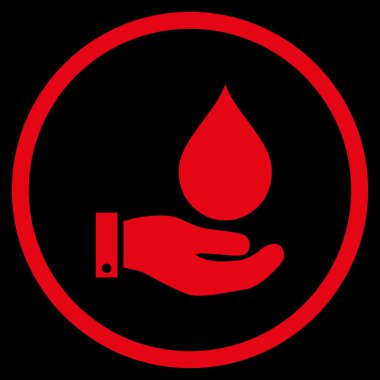 Su hizmet düz vektör simgesi