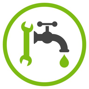 Sıhhi tesisat düz vektör simgesi