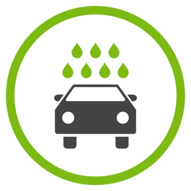 Araba duş düz vektör simgesi