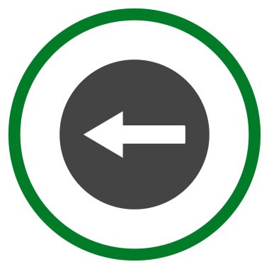 Sol yönlü ok düz vektör simgesi