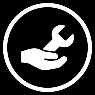 Onarım hizmeti düz vektör simgesi