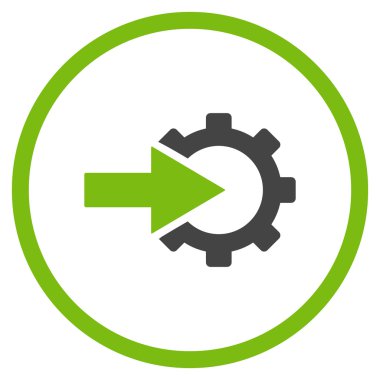 COG Tümleştirme düz vektör simgesi