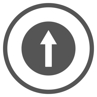 Yukarı yönlü ok düz vektör simgesi