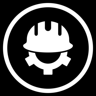 Geliştirme kask düz vektör simgesi