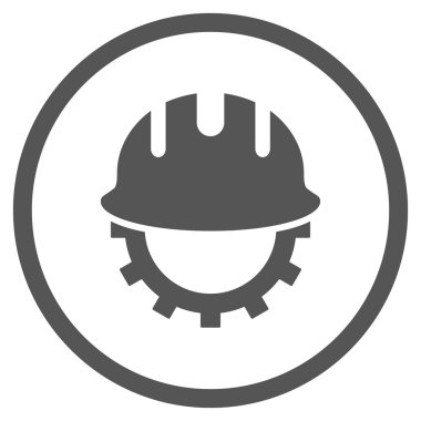 Geliştirme işçisi düz vektör simgesi