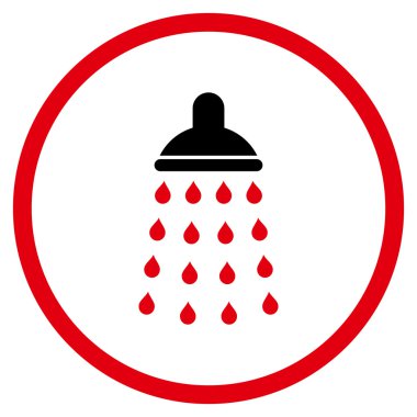 Duş düz vektör simgesi