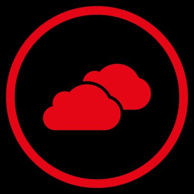 bulutlar düz vektör simgesi