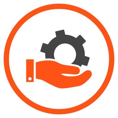 Hizmet düz vektör simgesi