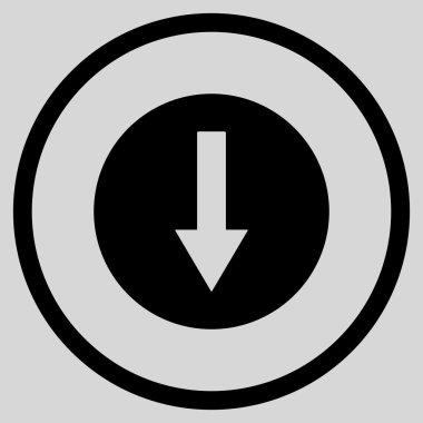 Yuvarlak ok düz vektör simgesi