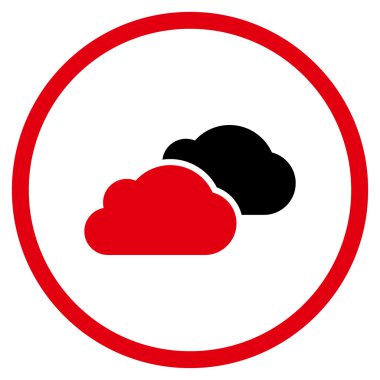 bulutlar düz vektör simgesi